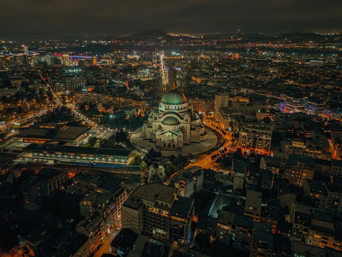 Temple of Saint Sava — Drone & Night Photography